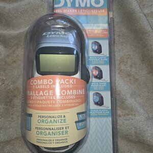 Dymo LetraTag 100H Plus label maker combo pack with 3 labels included new